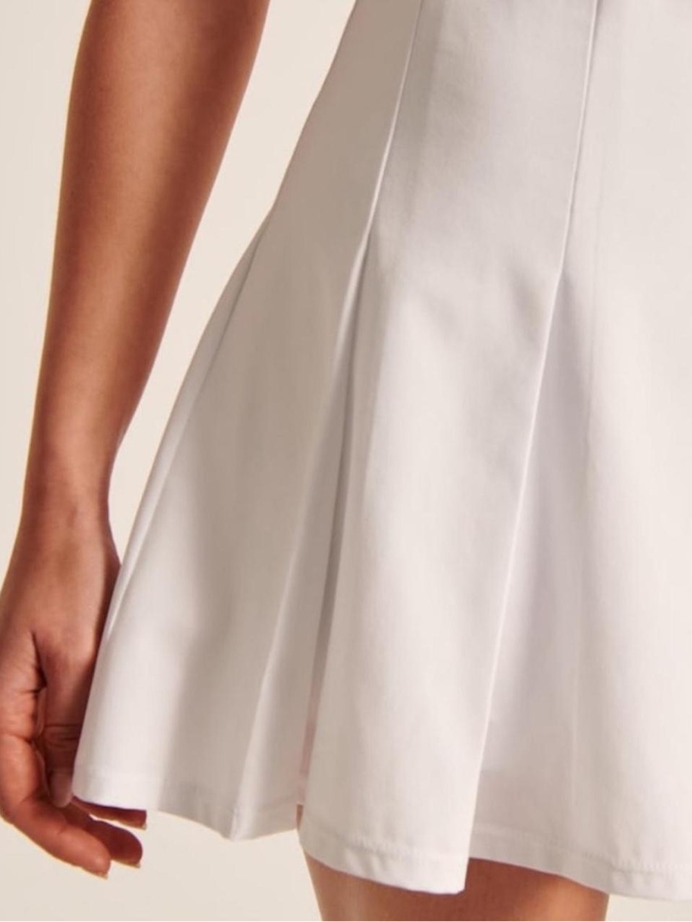 Abercrombie & Fitch White Preppy Pleated Tennis Skater Skirt Skort Athleisure